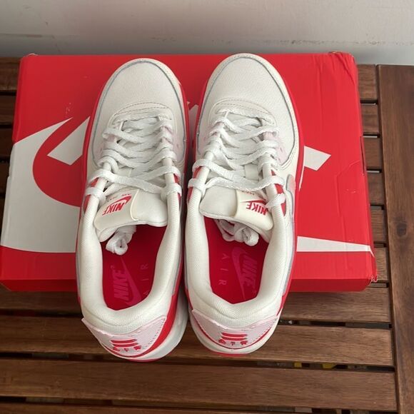 Nike Air Max 90 LV8 Sail/Multi-Color Siren Red Women Size 8(HF5073-133) - Picture 6 of 13